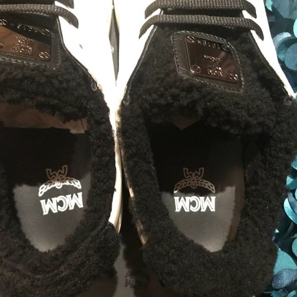 MCM Cognac White Milano Sneakers Low Tops - Picture 8 of 9